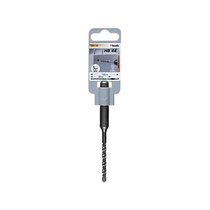 KWB 2411-35 HB 44 Punta per Martello SDS-Plus 5 mm Lunghezza 110 mm Acciaio 40Cr per Calcestruzzo e Muratura