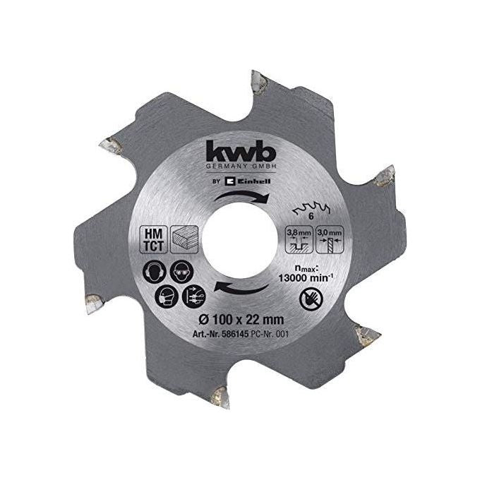 Einhell 49758941 Lama per Fresa a Lamelle Metallo Duro 100 mm diametro attacco 22 mm spessore 4.0 mm 6 denti