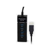 Encore EN-303 Hub USB 3.0 4 Porte Autoalimentato SuperSpeed 5 Gbps LED Alimentatore DC 5V Incluso colore Nero
