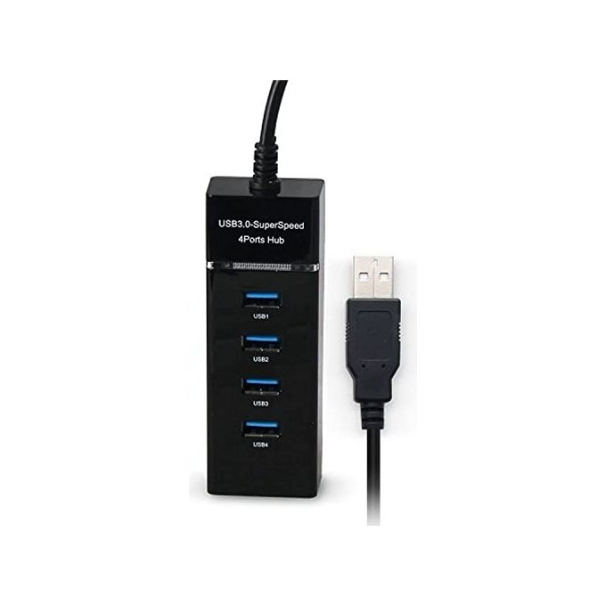 Encore EN-303 Hub USB 3.0 4 Porte Autoalimentato SuperSpeed 5 Gbps LED Alimentatore DC 5V Incluso colore Nero