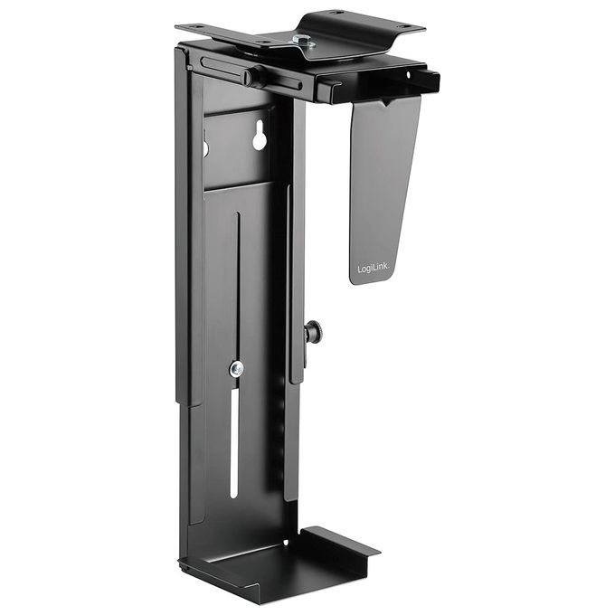 LogiLink EO0005 Supporto CPU da Tavolo e Parete Regolabile 360° Capacita' 10 Kg altezza 30-53,3 cm colore Nero