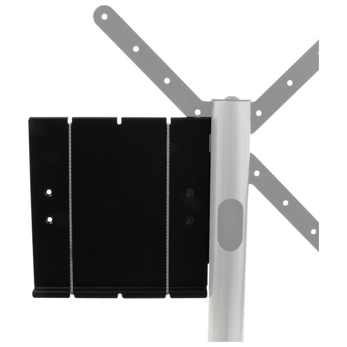 Erard ER038401 BOX-UP Supporto Porta Decoder per Serie LUX-UP in Acciaio con Fissaggio a 2 Viti e Cavi Elastici colore Nero