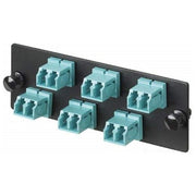 Panduit FAP12WAQDLCZ Pannello Adattatore Fibra 12 Porte LC Duplex OM3-OM4 con Manicotti in Zirconia colore Acqua