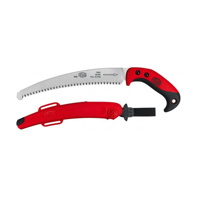 Felco FELCO 640 Sega Curva per Potatura Lama 27 cm Acciaio al Carbonio colore Rosso Nero Metallico