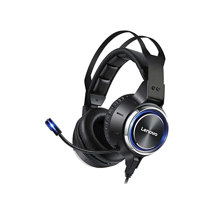 Lenovo HS25 Cuffie da gioco Over Ear con Audio 7.1 e Microfono con Cancellazione del Rumore colore Nero