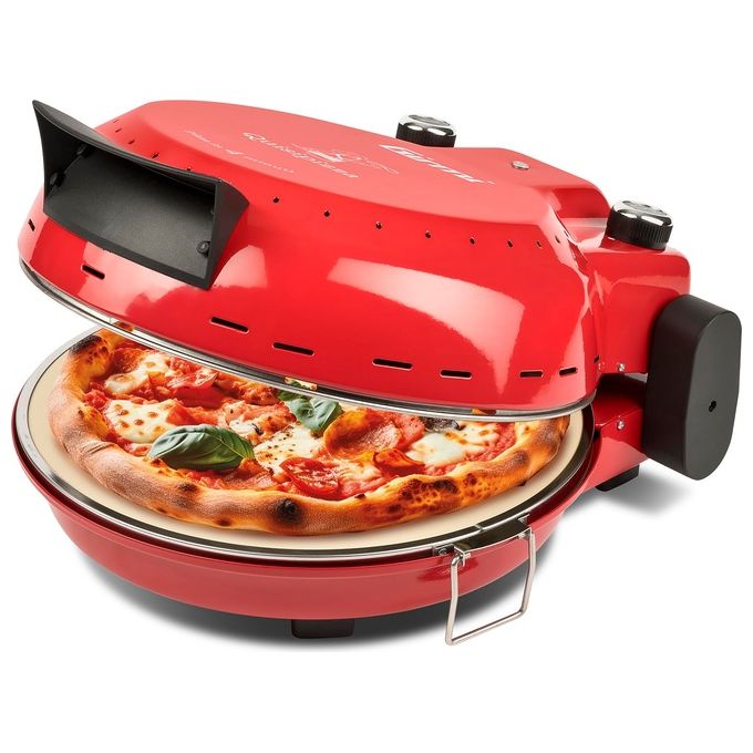 Girmi FP5000 Quisipizza Forno Pizza Elettrico 1800 W Temperatura fino a 420°C Pietra Refrattaria 31 cm (40x16x36 cm) colore Rosso