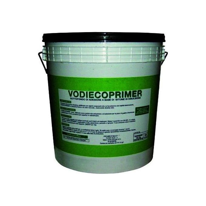 Icobit Primer Bituminoso Acrilico Verap Monocomponente Emulsione Acquosa per Guaine Bituminose 9 Kg colore Nero