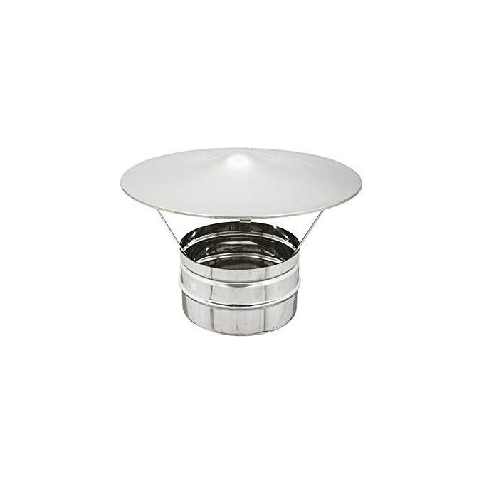 ZINCO GROUP Fumaiolo Fisso Cappello Cinese Acciaio Inox 304 AISI Attacco Femmina Diametro 8 cm