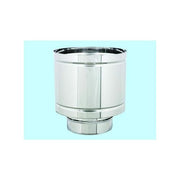 FRASCHETTI FRASCHE-079049 Fumaiolo a Botte in Acciaio Inox AISI 304 Diametro 25 cm Attacco Femmina Protezione da Pioggia e Vento colore Acciaio