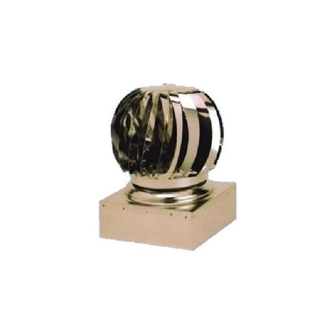 Homegarden Fumaiolo Ventolino Quadro Inox 32x32 cm Acciaio AISI 304 e AISI 430 Cuscinetti a Bagno d'Olio