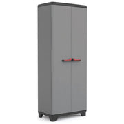 Keter 9722000 0615 Stilo Armadio Portascope Resina 3 Ripiani Regolabili Uso Esterno 68x39x173 cm colore Grigio