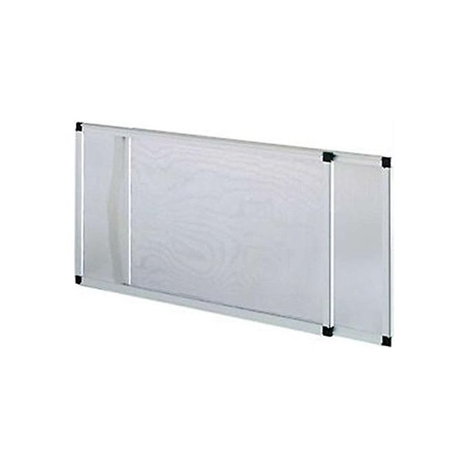 Stop Inset Zanzariera Estensibile telaio alluminio 100x192 cm rete fibra di vetro colore Grigio