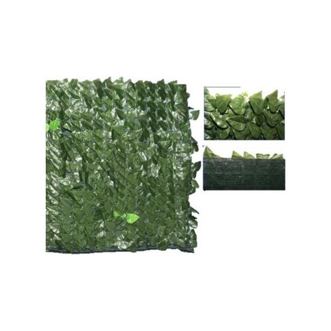 Fraschetti 421492 Siepe Sintetica Artificiale Frangivista 3 x 1,5 m con Rete Posteriore Estrusa Plastica Rigida Resistente UV colore Verde