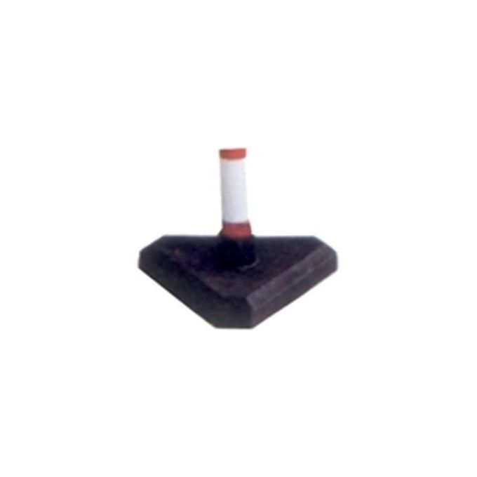 CVM Base per Colonnine Segnaletica con Zavorra in Cemento Triangolare PVC 29x25.9x4.6 cm colore Nero