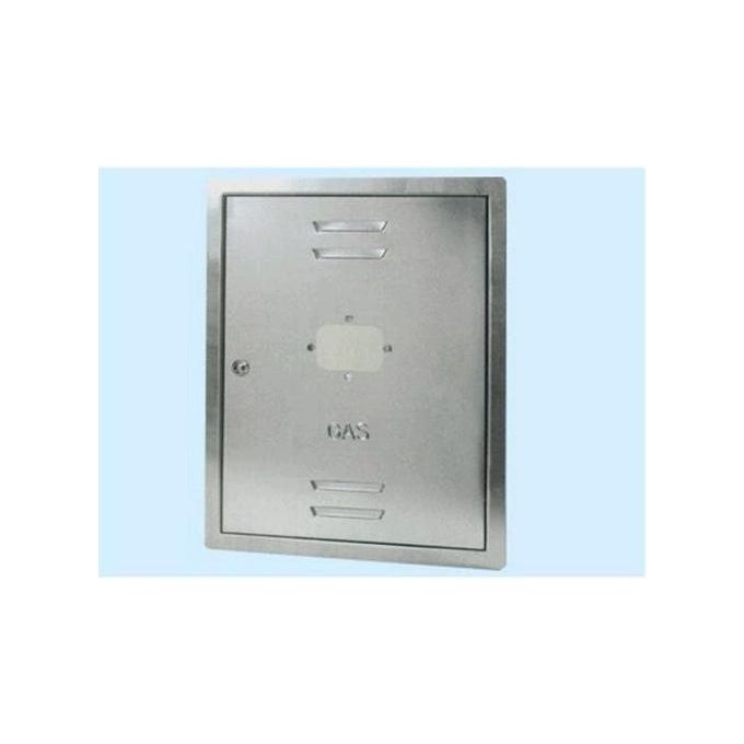 Generico Sportello per Contatore Gas Lamiera Zincata Telaio 10-10 Porta 6-10 Serratura Nylon Quadrello 7x7 mm 50x40 cm
