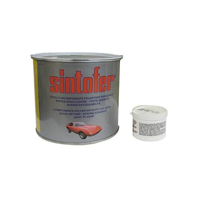 Sintofer NICINTI2Y Stucco Bicomponente Poliestere per Metallo 750 ml colore Grigio