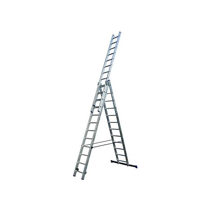 Scala Alluminio Step Up Triplici 3X12Gradini Mt7,43