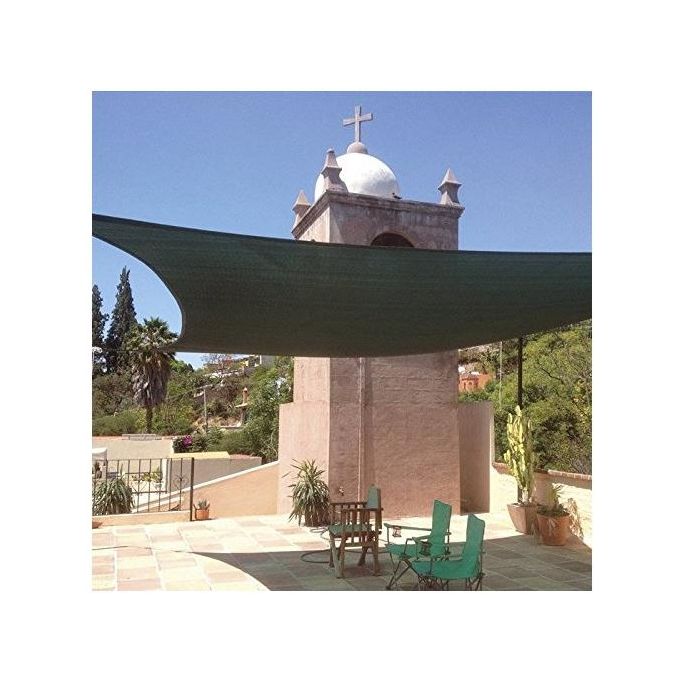 GENERICO Tramonti Vela Ombreggiante Rettangolare 4x6 mt HDPE 185 gr-m² UV Resistente colore Verde