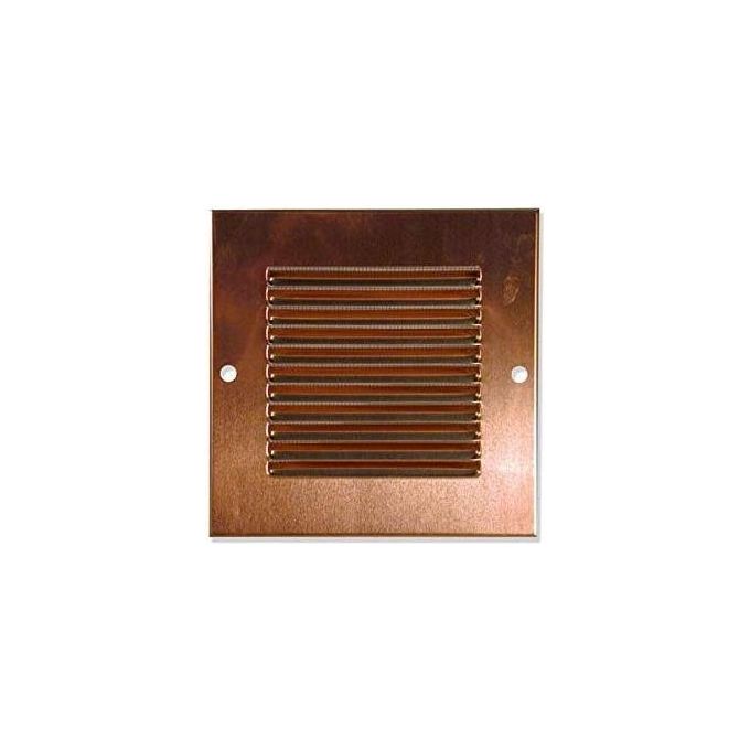 Stampast GR23X23-01 Griglia di Aerazione in Rame Quadrata 23x23 cm con Rete Anti-Insetti per Pareti e Tubi