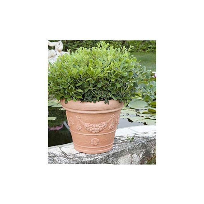 Telcom Vaso Conca Tropea in Resina Rotazionale Finitura Impruneta Ø 40 cm H 34 cm colore Terracotta