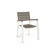 Keter K227494 Harmony Poltrona da Esterno in Resina Effetto Legno con Braccioli Impilabile colore Antracite