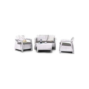 Keter Set Rattan Corfu' Bianco
