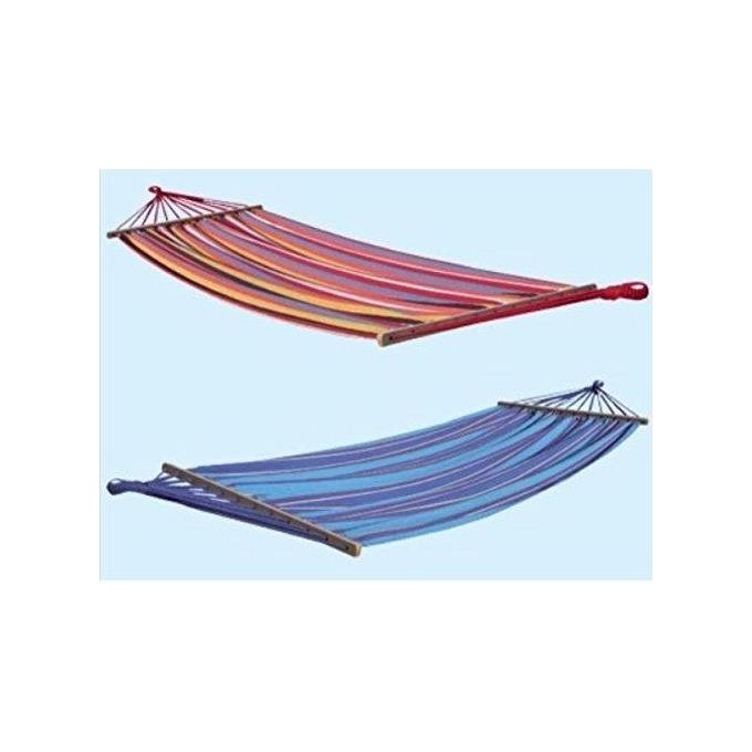 Fraschetti 531624 Sogni d'Oro Amaca da Giardino Telo in Cotone 200x100 cm Bastoni in Legno 80 cm colore Assortiti