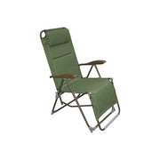 Fraschetti FRA-531724 Sedia Pieghevole da Campeggio e Spiaggia in Acciaio con Rivestimento in PVC Regolabile in 8 Posizioni colore Verde