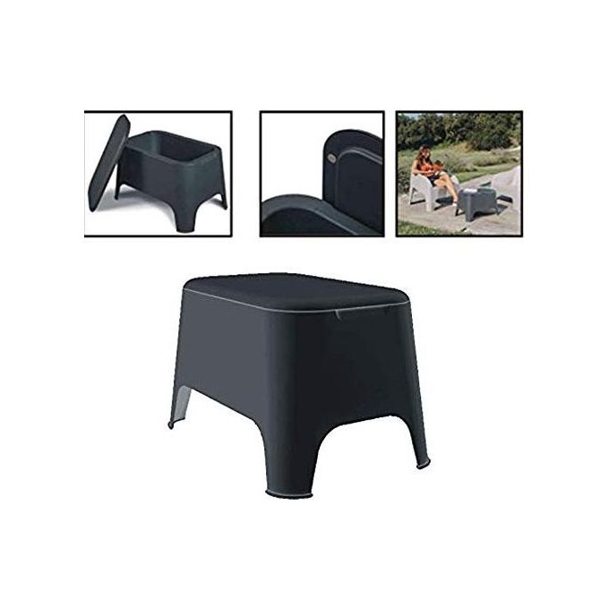 Toomax PR4718 Petra Tavolino da Giardino Contenitore 21 L in Resina 59x39x36 cm colore Antracite