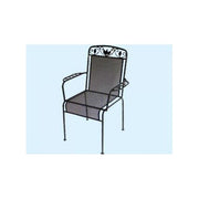 Gdlc Mango Sedia da Giardino Struttura in Acciaio Seduta Grigliato Verniciato 67x56x93 cm colore Nero