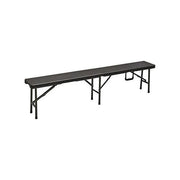 Panche Polyrattan Levante Cm.180X25X43H Nero
