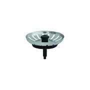 SO.DI.FER. SCATTINO Tappo Griglia Basket per Lavello Acciaio Inox AISI 304 Ø80 mm Meccanismo a Scatto 3 Perni Regolabili