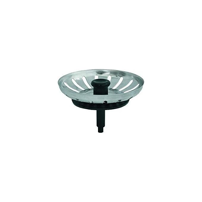 SO.DI.FER. SCATTINO Tappo Griglia Basket per Lavello Acciaio Inox AISI 304 Ø80 mm Meccanismo a Scatto 3 Perni Regolabili