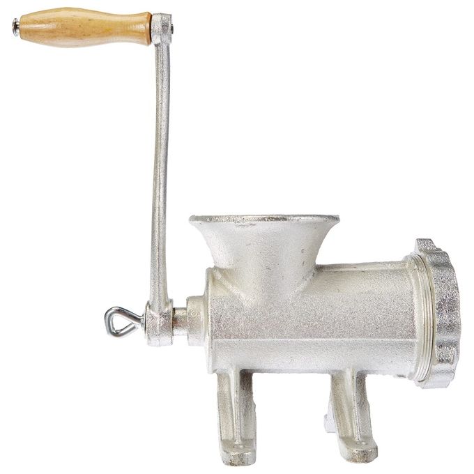 Reber 8683N Tritacarne Manuale N.22 Ghisa Stagnata Elica Passo Variabile Fissaggio Banco 4,92 Kg colore Argento