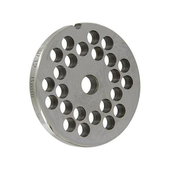 Reber 4312A8 Piastra per Tritacarne N.12 Acciaio al Carbonio Fori 8 mm Diametro 70 mm