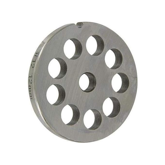 Reber 4312A1 Piastra per Tritacarne N.12 Acciaio al Carbonio 9 Fori 12 mm Diametro 70 mm