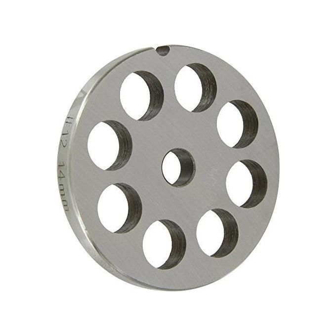 Reber 4312A-14 Piastra per Tritacarne Elettrico N.12 Acciaio al Carbonio Temprato Fori 14 mm