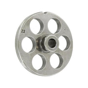 Reber N22 F20 6 FORI Piastra per Tritacarne Acciaio al Carbonio Diametro 80 mm Fori 20 mm