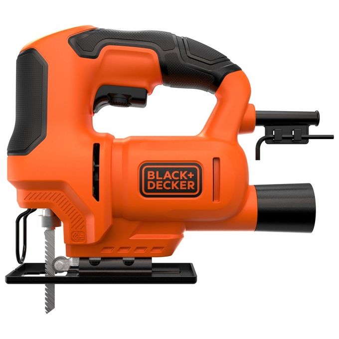 BLACK+DECKER BES603-QS Seghetto Alternativo 400 W Velocita' Variabile 0-3000 cpm Taglio Obliquo 0-45° Accetta Lame a T colore Nero