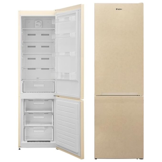 NGM FR400 ESA Frigorifero Combinato 327 L 201 cm Classe E 39 dB No Frost Multi Cooling colore Beige