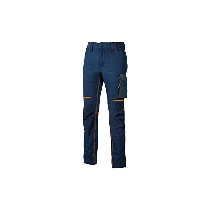 U-power WFU189DB World Pantalone da Lavoro Uomo Slim Fit Stretch Idrorepellente Traspirante colore Blu Scuro