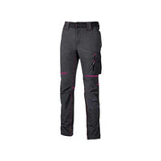 U-power WFU189GF World Lady Pantalone da Lavoro Slim Fit Multitasche Donna 86% Nylon 14% Spandex colore Grey Fucsia