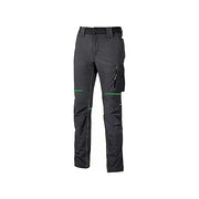 U-Power WFU189RL World Pantalone da Lavoro Slim Fit Stretch 86% Nylon 14% Spandex Idrorepellente Traspirante colore Grigio Verde