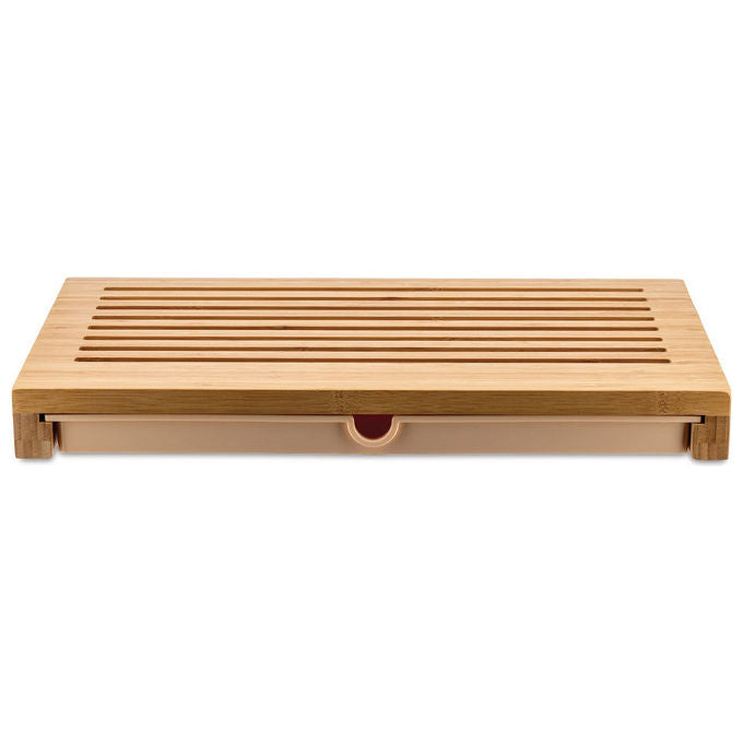 Alessi GAG02 Tagliere Per Pane Sbriciola con Raccoglitore Bambu' Resina Termoplastica 42x27x4.5 cm colore Marrone