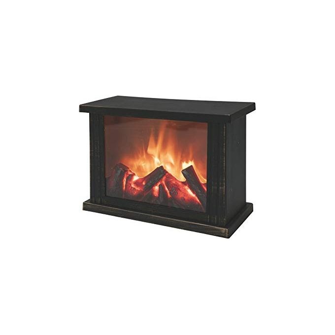 Galileo Casa 5902903 Lanterna Decorativa Effetto Fiamma a Batterie 27.5x11.5x20 cm colore Nero