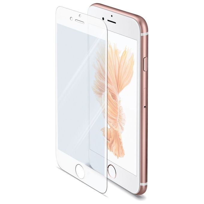 Celly GLASS700WH Glass Pellicola Protettiva in Vetro Temperato Anti-Impronte Anti-Blu-ray per iPhone 6 6S colore Bianco