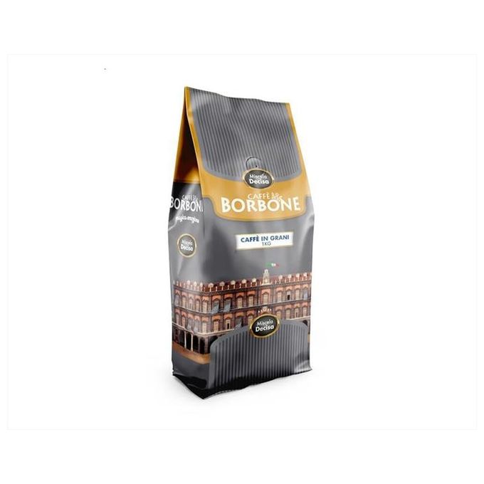 Caffe' Borbone GRBDECISA006PAL Caffe' in Grani Miscela Decisa 1 Kg Intensita' 9 colore Nero