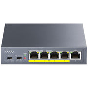 Cudy GS1005P Switch Gigabit Ethernet 5 Porte PoE 10-100-1000Mbps Grigio Metallo Rete