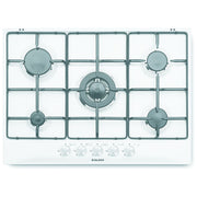 Glem Gas GT755WH Piano cottura a Gas 70 cm 5 Fuochi con Bruciatore Tripla Corona colore Bianco
