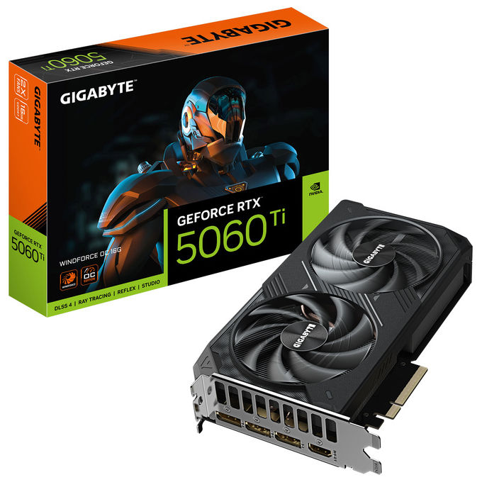 Gigabyte GV-N506TWF2OC-16GD GeForce RTX 5060 Ti WINDFORCE OC Scheda Grafica 16 GB GDDR7 128 bit 2587 MHz PCI Express 5.0 HDMI 2.1b DisplayPort 2.1b colore Nero